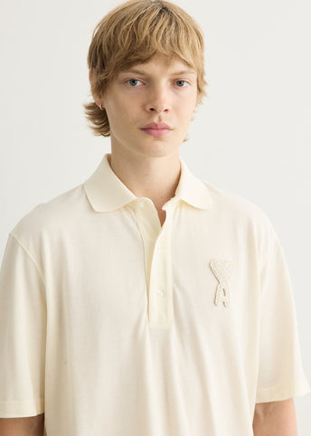 Boxy Fit Polo With Ami De Coeur Knitted Patch