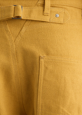 Linen Oxford Buckle Back Pants