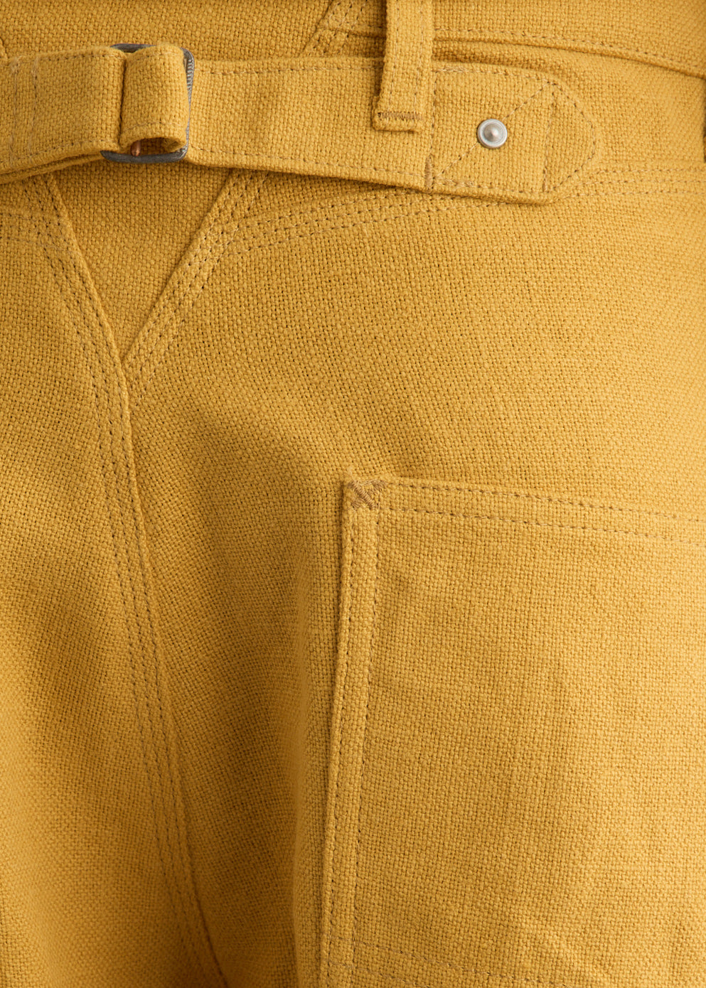 Linen Oxford Buckle Back Pants