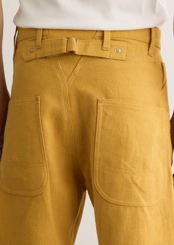 Linen Oxford Buckle Back Pants