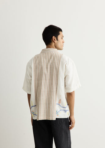 Kunal Handwoven Contrast Panel Shirt