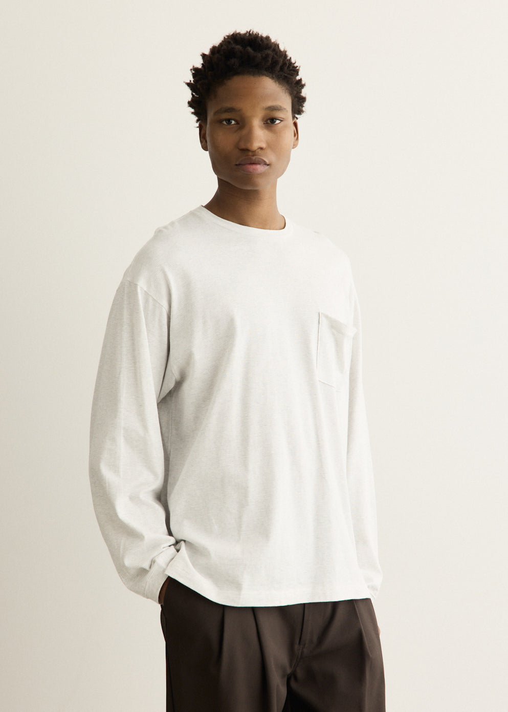 Loose Pocket Long Sleeve T-Shirt
