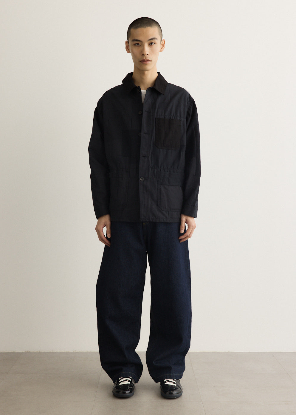 Cotton Polyester Jacquard Patch Jacket