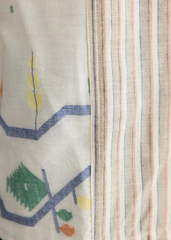 Kunal Handwoven Contrast Panel Shirt