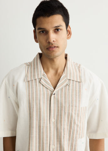 Kunal Handwoven Contrast Panel Shirt
