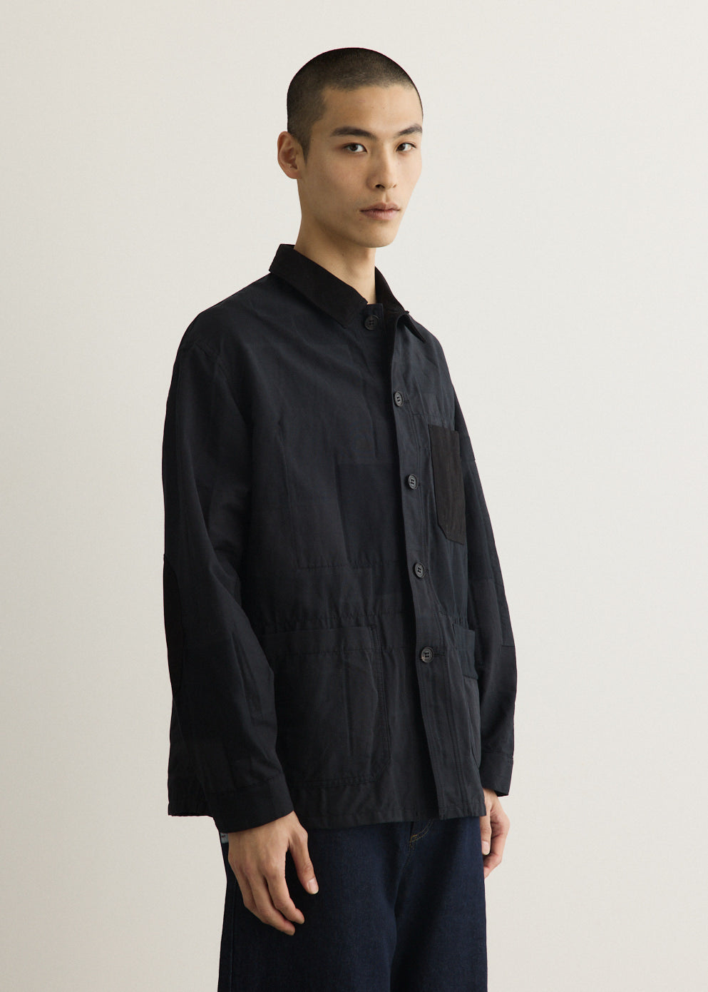 Cotton Polyester Jacquard Patch Jacket