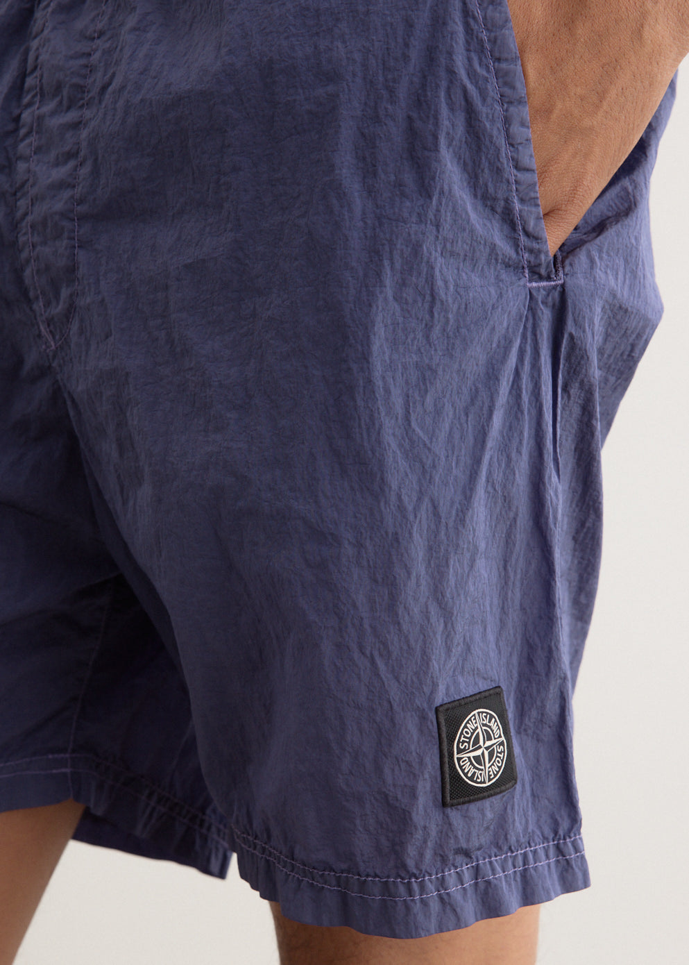 Nylon Metal Mid Length Swim Shorts