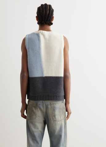 Colour Block Knit Vest