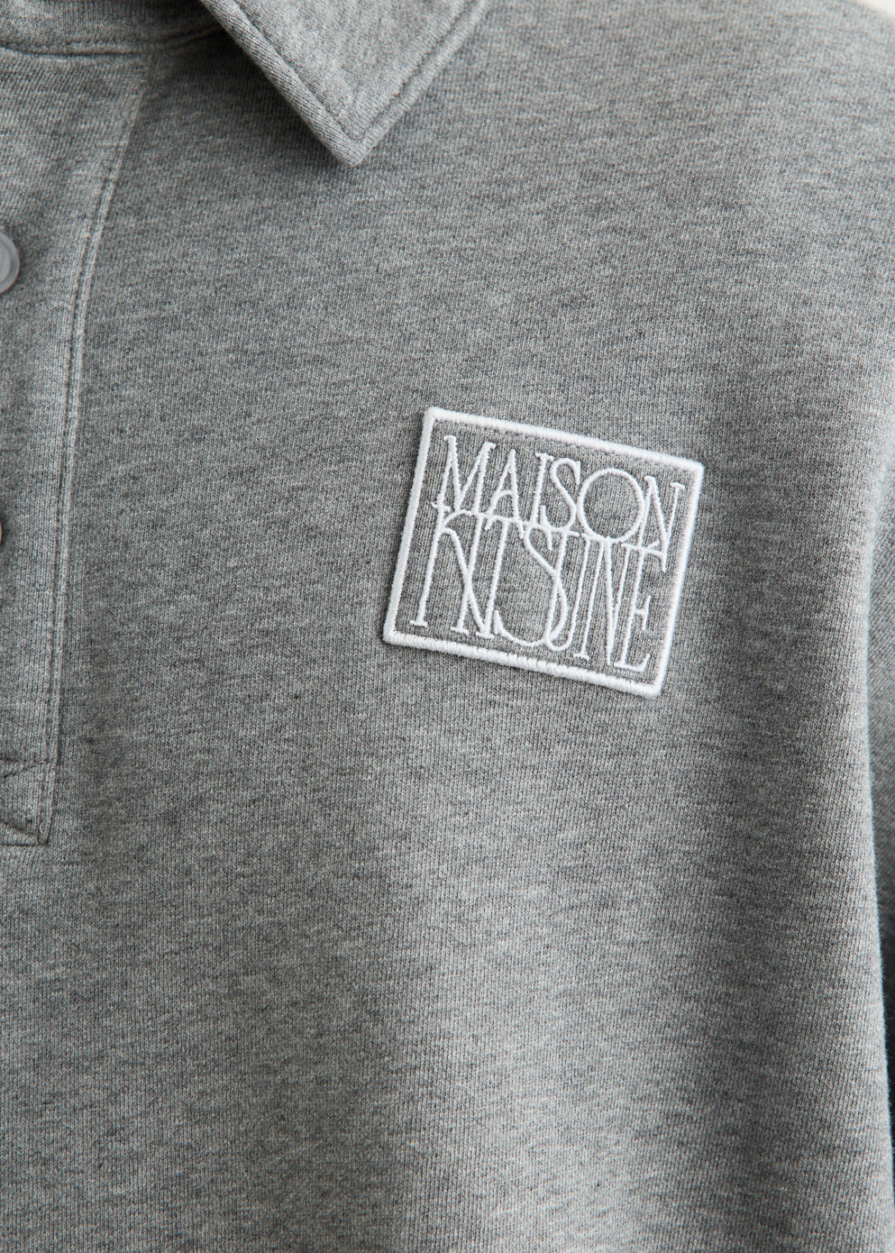 Stamp Oversized Polo Sweatshirt