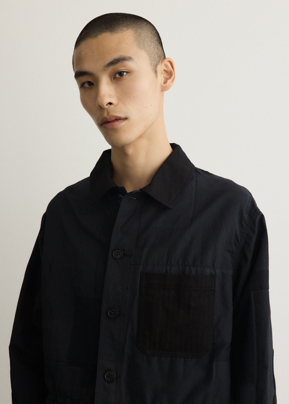 Cotton Polyester Jacquard Patch Jacket