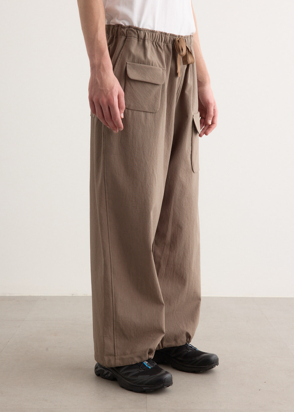 String Cuff Balloon Pants