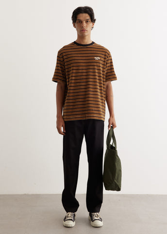 Striped Velvet Oversized T-Shirt