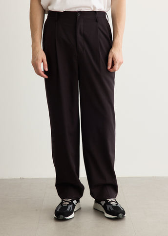 Wool Poplin Shoecut Slacks