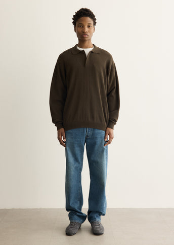 Silk Mixed Knitted Polo