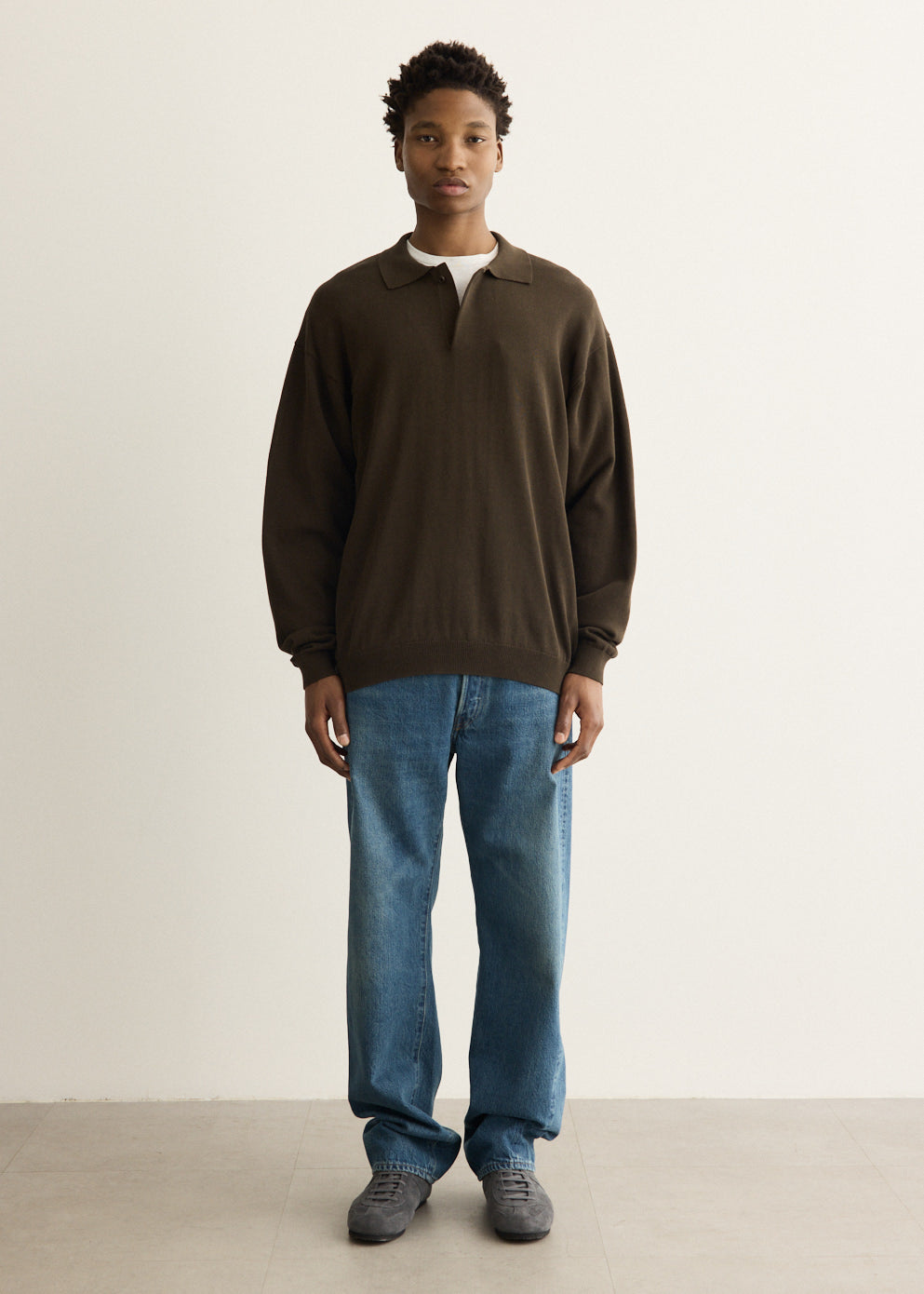 Silk Mixed Knitted Polo