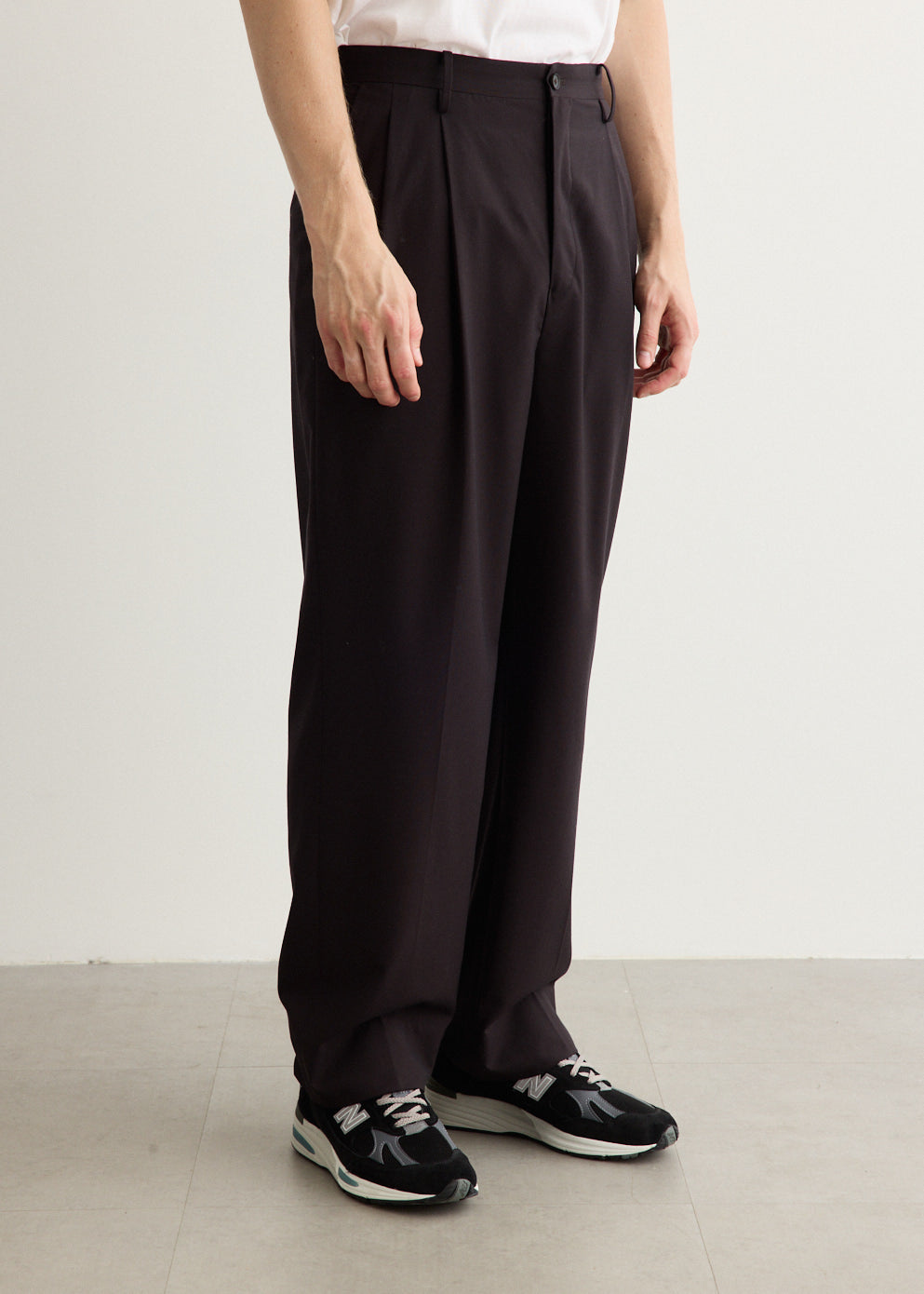 Wool Poplin Shoecut Slacks