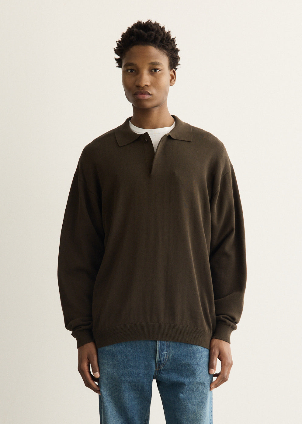 Silk Mixed Knitted Polo