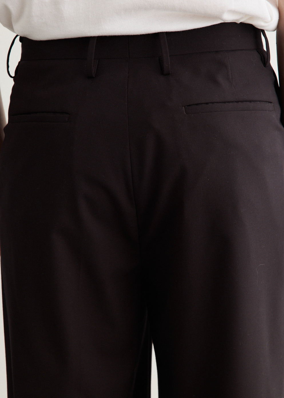 Wool Poplin Shoecut Slacks