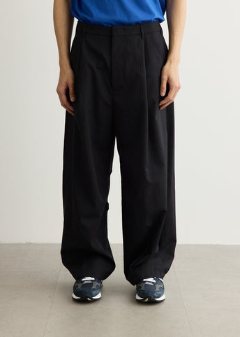 Pinstripe Pleat Pants