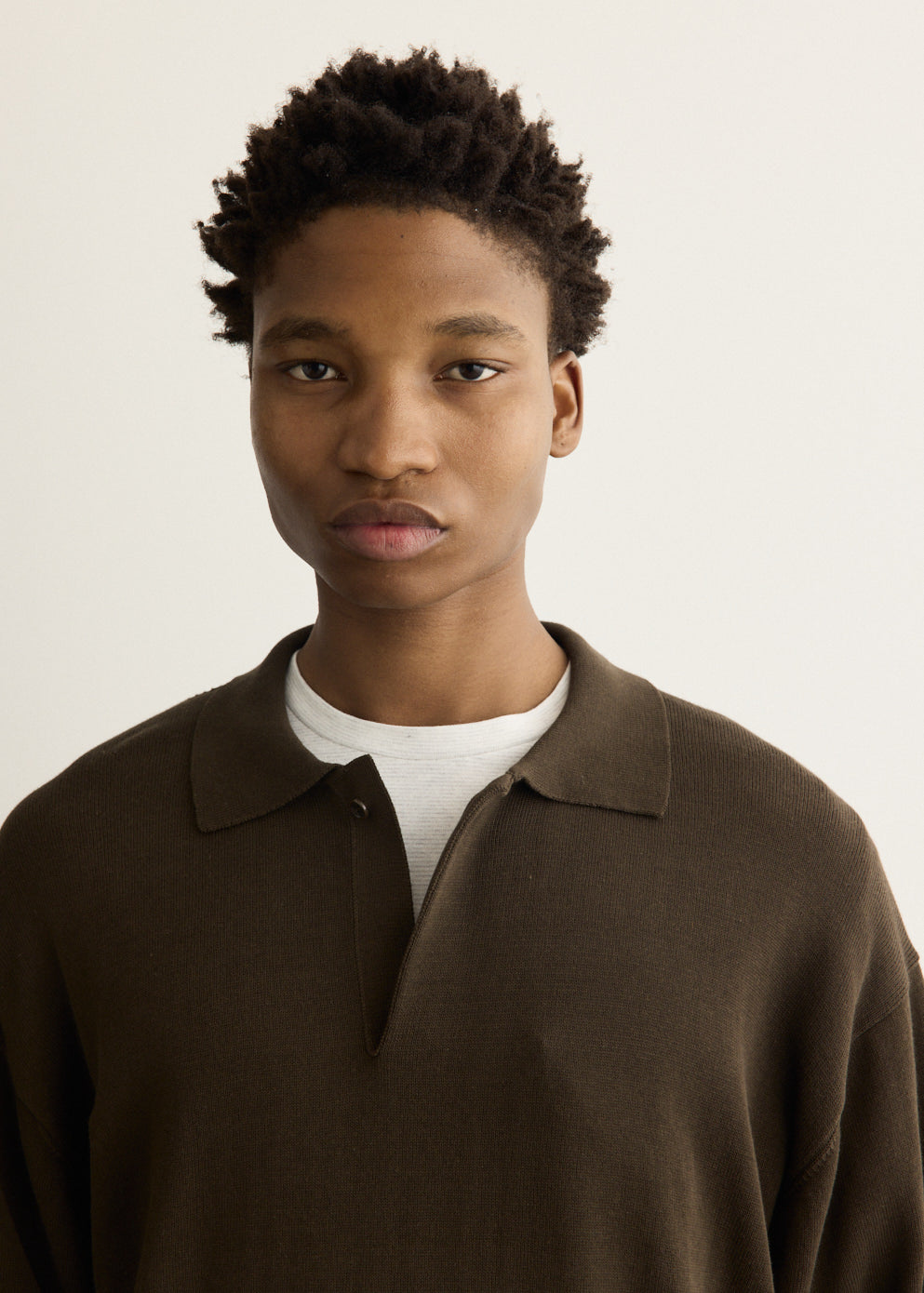 Silk Mixed Knitted Polo