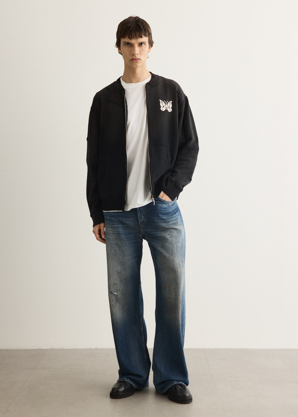 Deconstructed Zipped Sweatshirt