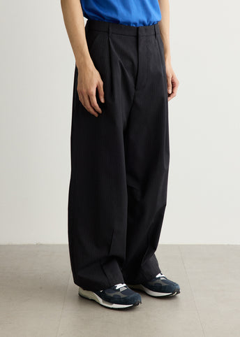 Pinstripe Pleat Pants