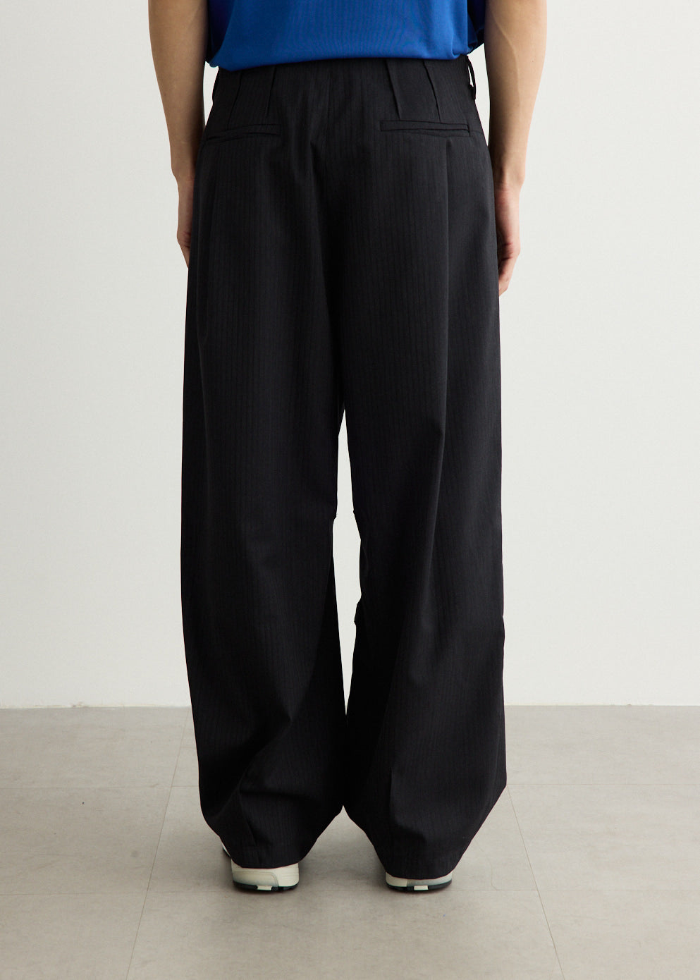 Pinstripe Pleat Pants