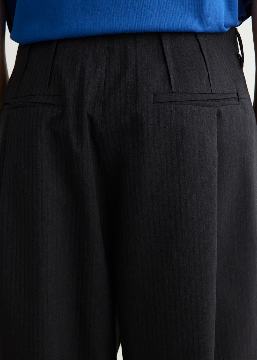 Pinstripe Pleat Pants