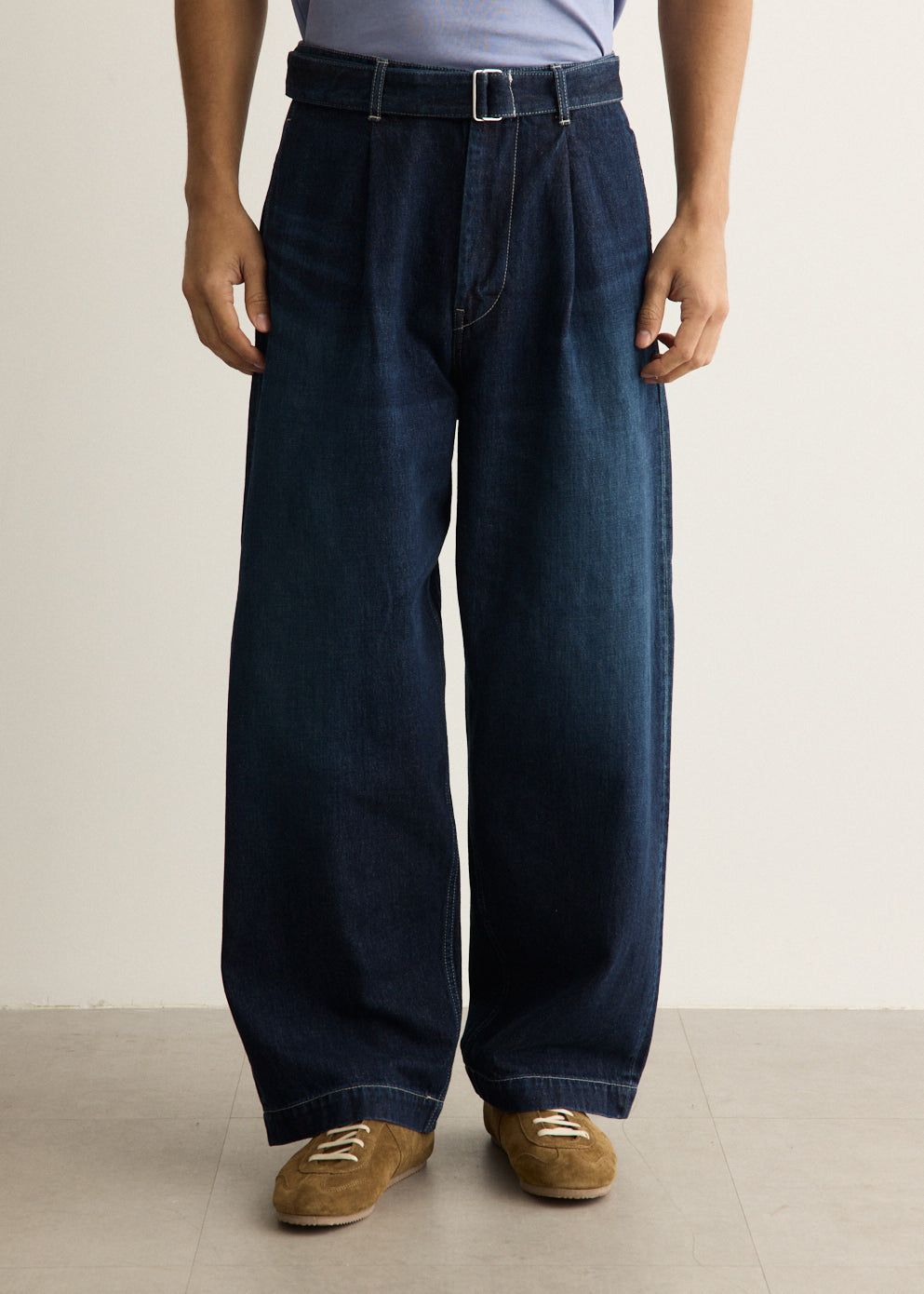 Selvage Denim Belted Pants