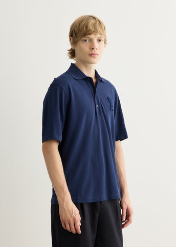 Boxy Fit Polo With Ami De Coeur Knitted Patch