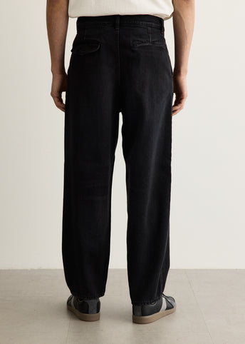 Selvage Denim Two Tuck Tapered Pants