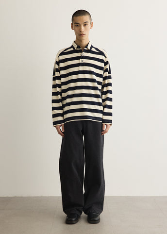x Brain Dead Striped Pique Polo