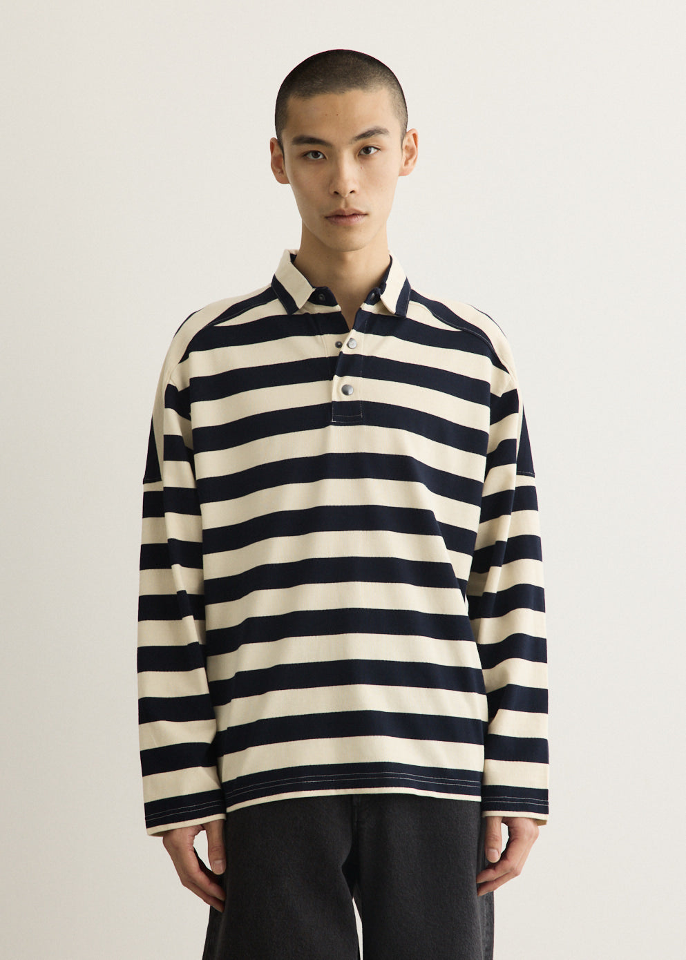 x Brain Dead Striped Pique Polo