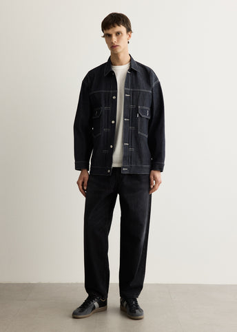 Selvage Denim Two Tuck Tapered Pants