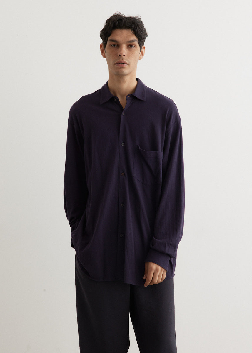 トップス COMOLI SHIRTS NAVY 3 COMOLI OX Shirt , Black – Navyblue