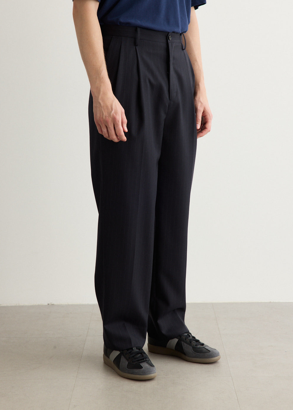 Shadow Stripe Toro. Shoecut Slacks