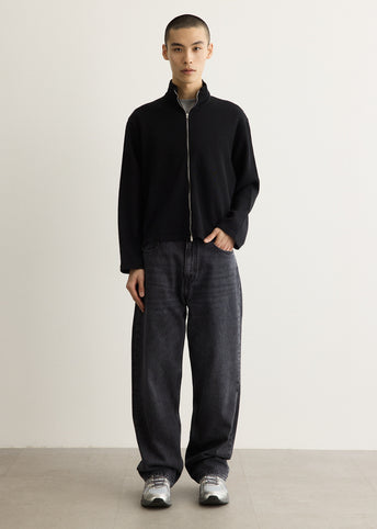 Shrunken Full Zip Polo