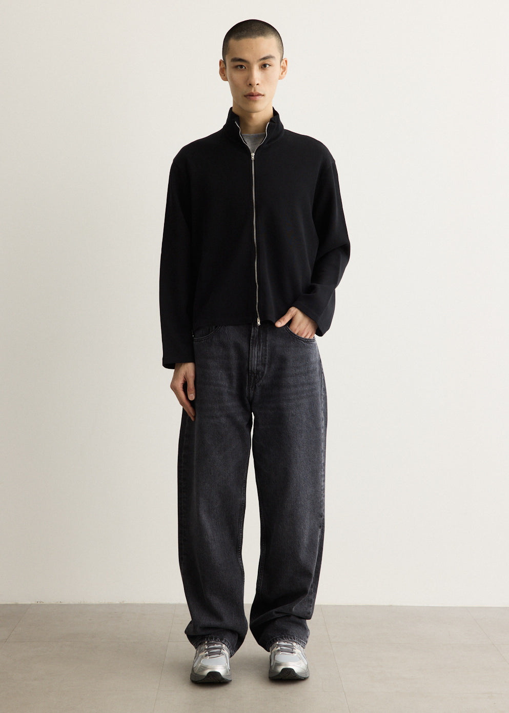 Shrunken Full Zip Polo