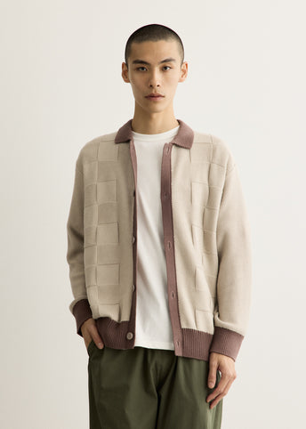 Check Panel Cardigan