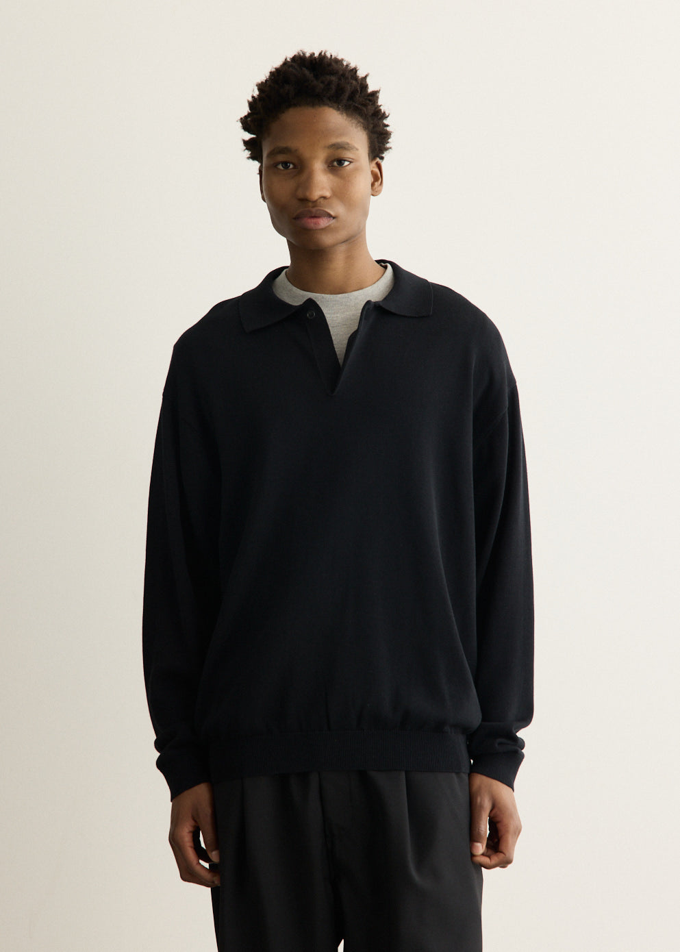 Silk Mixed Knitted Polo