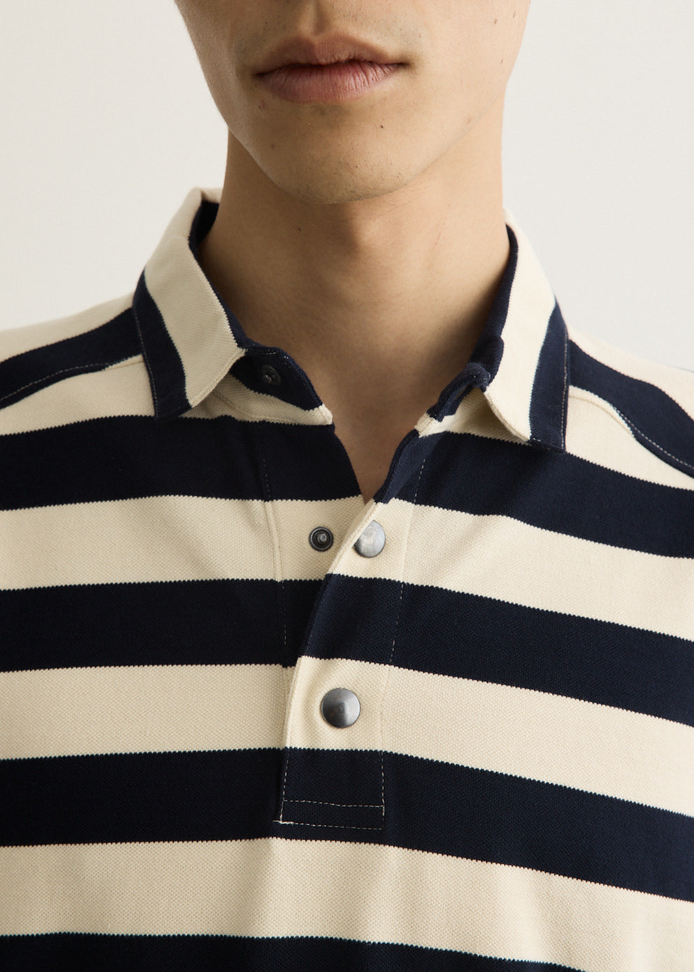 x Brain Dead Striped Pique Polo