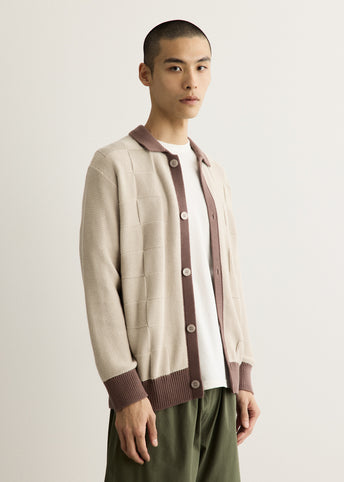 Check Panel Cardigan