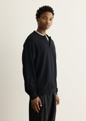 Silk Mixed Knitted Polo