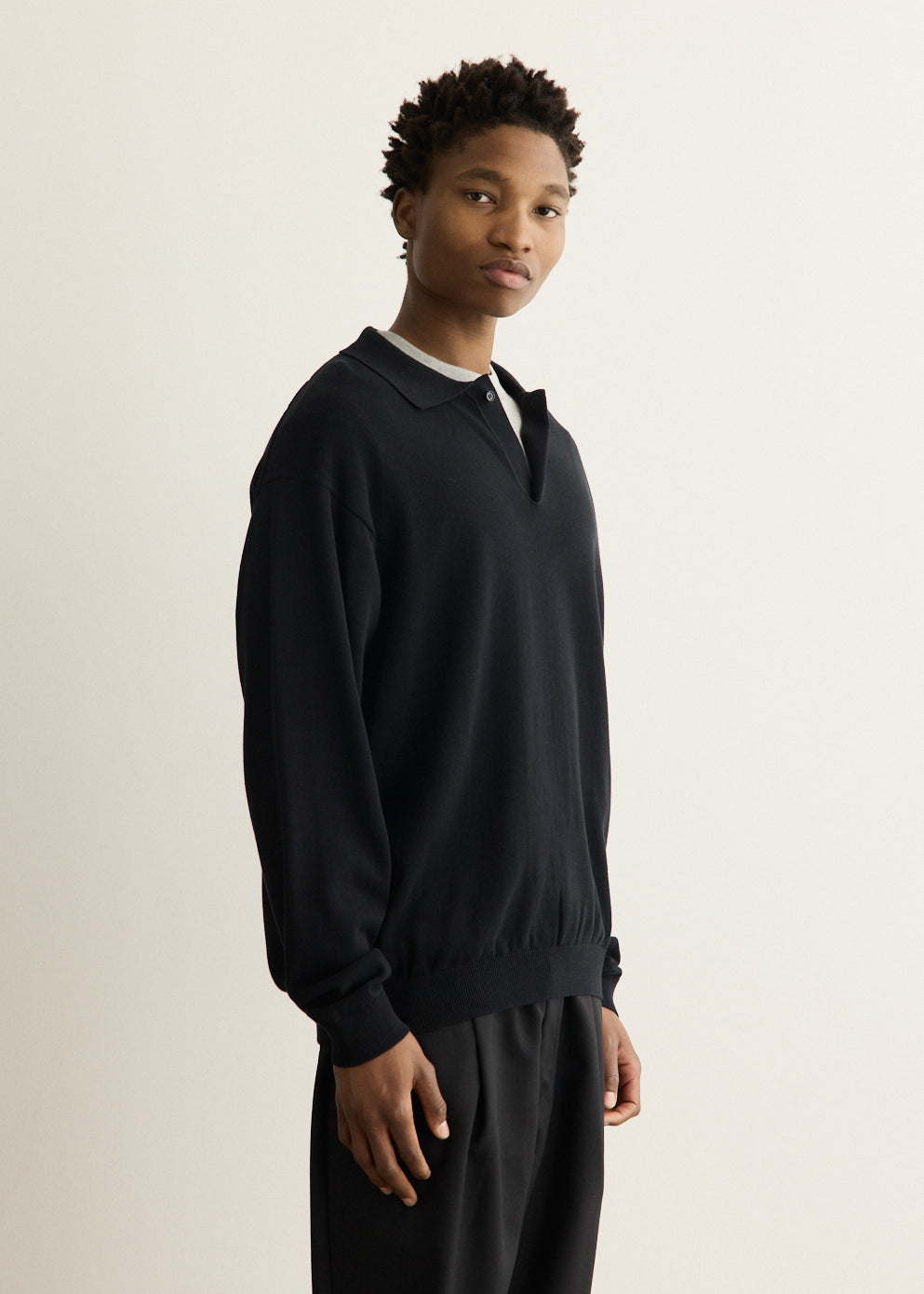 Silk Mixed Knitted Polo
