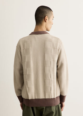 Check Panel Cardigan