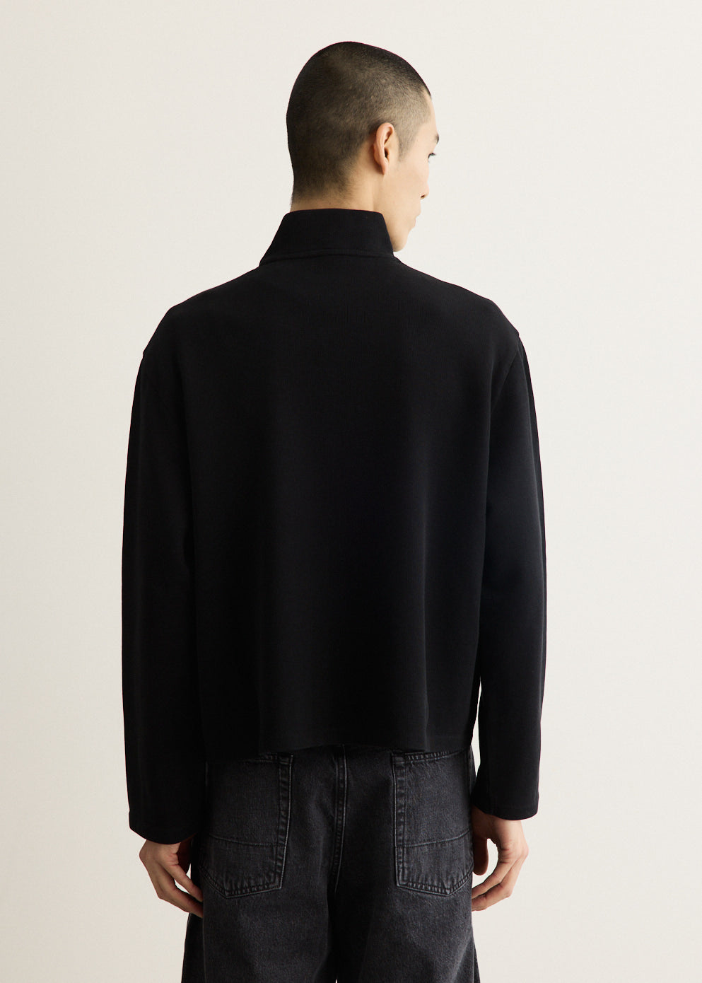 Shrunken Full Zip Polo