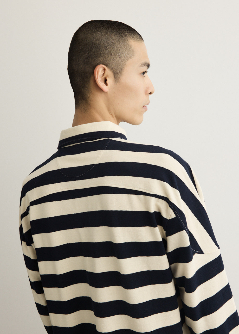 x Brain Dead Striped Pique Polo