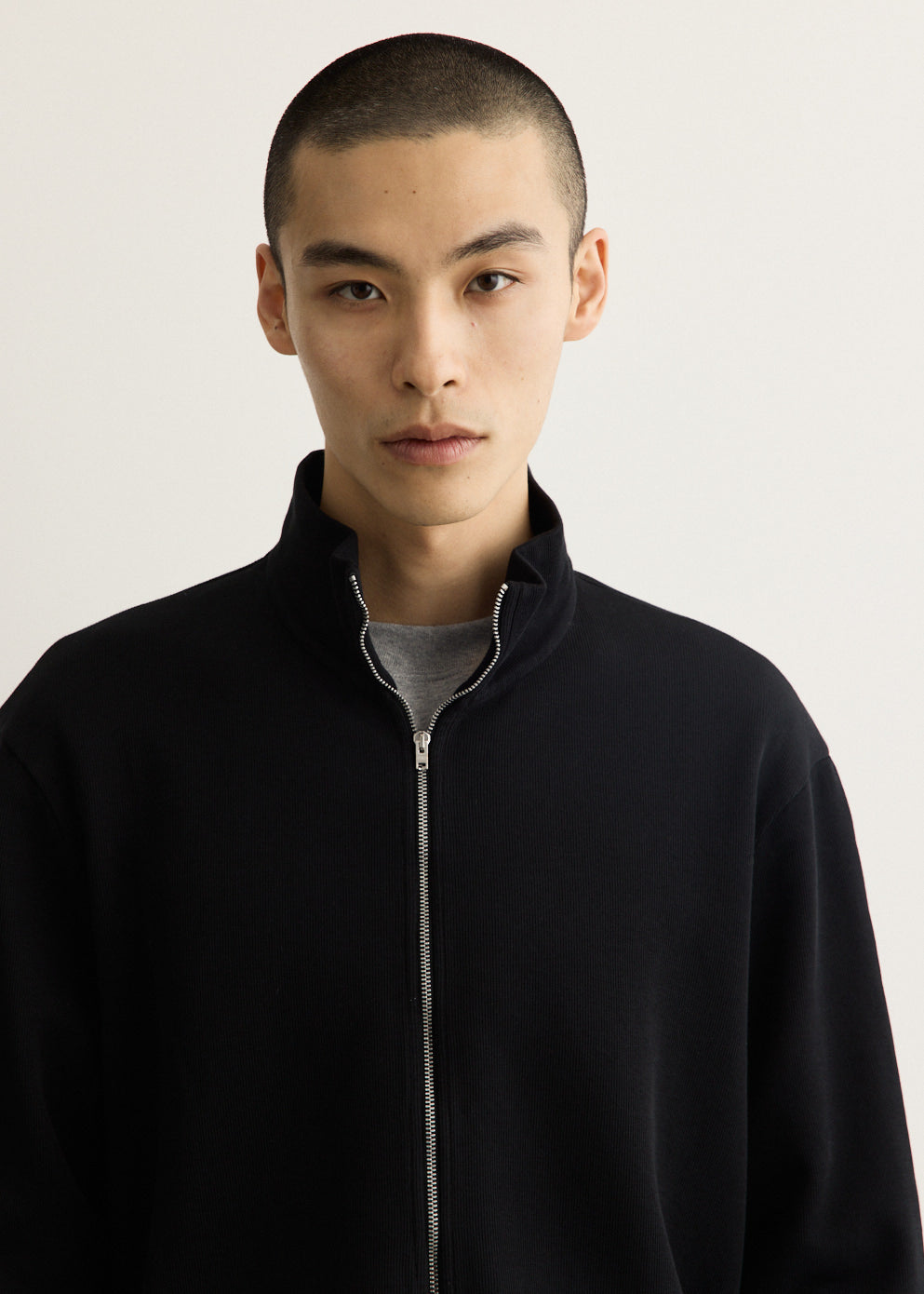 Shrunken Full Zip Polo