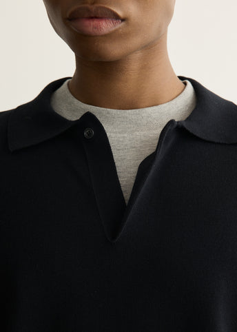Silk Mixed Knitted Polo