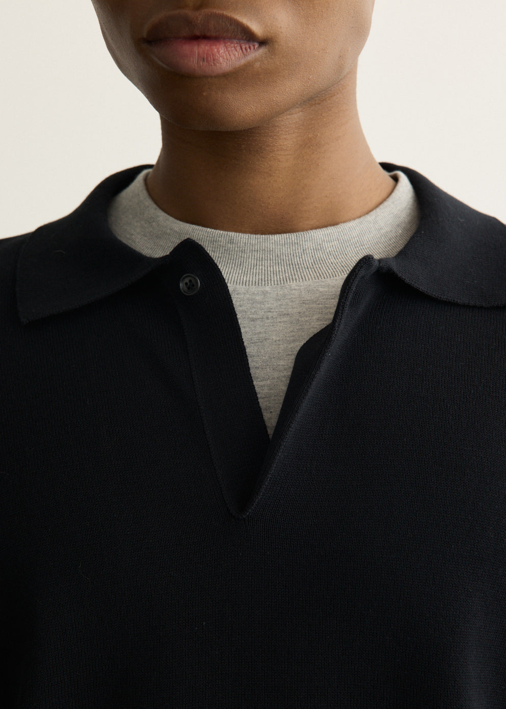 Silk Mixed Knitted Polo